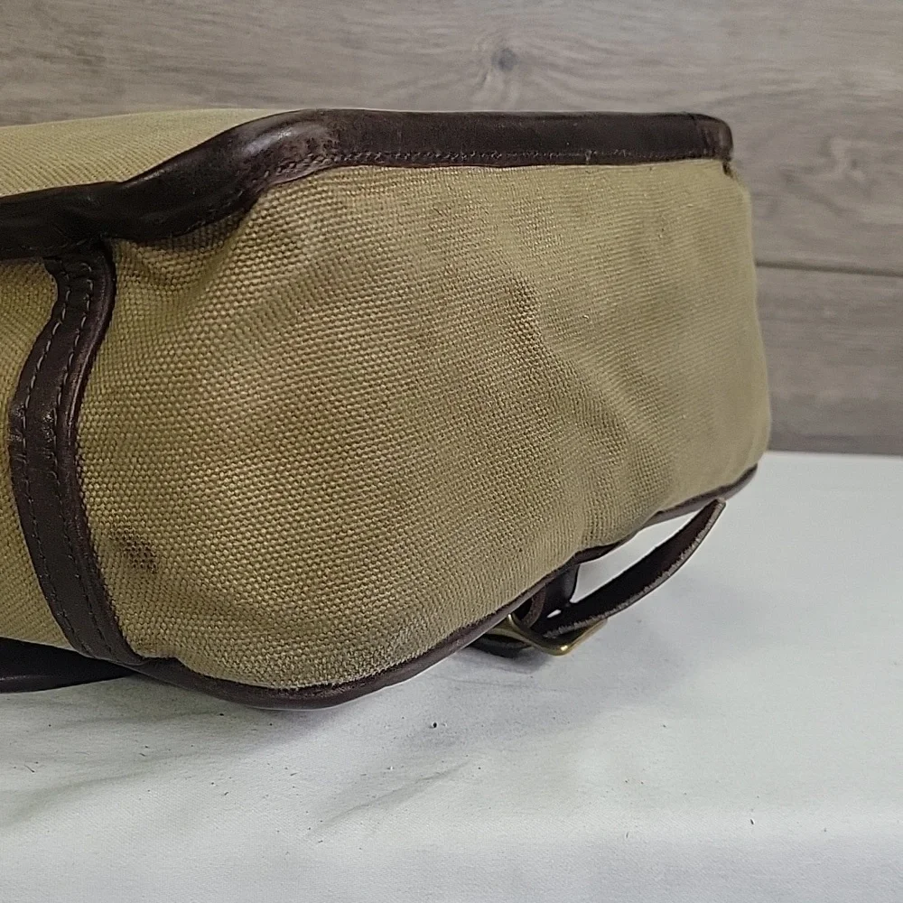 Men's Duluth Pack Tan and Brown Canvas Leather Crossbody Bag